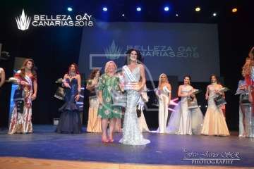 Lorena Aguilera se alza en Telde con el título de Belleza Gay Canarias 2018 (Foto Francisco Javier Santana)